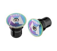 RCGOFOLLOW Embouts de guidon, capuchons de guidon pour vélo, tige fixation pour cyclisme, construction légère en alliage d'aluminium, embouts pour vélo, Marques M colorées, 3.2 x 2.6 cm