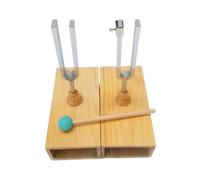 RCGOFOLLOW Ensemble de diapasons résonants avec boîte de résonance en bois - Outil pédagogique pour les cours physique - Instrument expérimental - Diapason avec boîte
