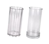 RCGOFOLLOW Fabriquez vos propres bougies bicolores uniques avec un modèle fait main, un outil de fabrication de bougies DIY, moule moulage rayé, modèle fabrication mariages, outil, Clair, 7x15.6 cm