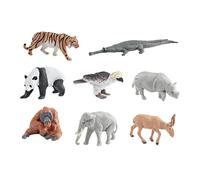 RCGOFOLLOW Figurines d'animaux de Zoo réalistes et durables : Animaux de l'Arctique, Girafe, Lion, Tigre, Gorille, Jouets Amusants pour Enfants, Ensemble Jeu d'animaux la Jungle Africaine pour Les