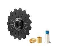 RCGOFOLLOW Galet de dérailleur arrière en Alliage d'aluminium pour vélo, avec roulements en céramique antirouille. Conçu pour Les Cyclistes passionnés. Guide-dérailleur et, Noir, 15T