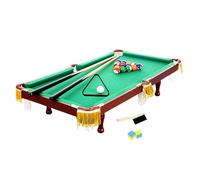 RCGOFOLLOW Jeu de Billard Miniature de Table Amusant, idéal pour Les Voyages. Ce Pack Complet Comprend Tout Le nécessaire pour Jouer en compétition : Boules Billard, queues et Triangle. Parfait