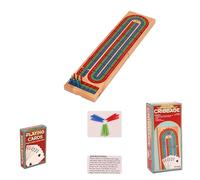 RCGOFOLLOW Jeu de Cribbage élégant à 3 Voies. Jouez avec Style et Classe Lors de Vos soirées Jeux. Jeux société Traditionnels. Jeu Cartes Complet. Cribbage avec 9 pions.