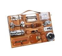 RCGOFOLLOW Jeu de société éducatif avec des loquets en Bois, Tableau d'activités sensorielles pour développer la motricité Fine, activités d'apprentissage sensoriel, Tableau d'activités à Boucles