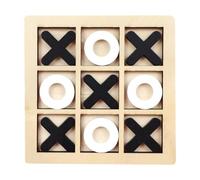 RCGOFOLLOW Jeu Familial interactif favorisant Une expérience de Jeu captivante avec Les Jeux de Plateau d'échecs XO. de Puzzle Intelligent et énigmes, Noir et Blanc, 9.8 x 9.8 x 0.5 cm