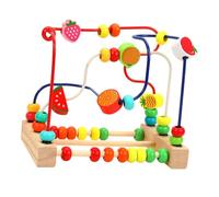 RCGOFOLLOW Labyrinthe de Perles colorées Classiques - Jouet d'apprentissage Stimulant pour Enfants - Rouleau de Perles - Expérience Jeu créative - Jouet éducatif préscolaire - Jeu mathématiques avec