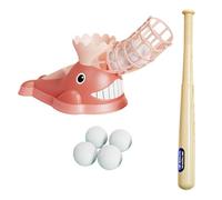 RCGOFOLLOW Lanceur de balles de Baseball pour Enfants : favorise l’entraînement et l’Acquisition de compétences. Kit Complet avec Accessoires pour des Parties captivantes, Rose, 51 x 28 x 23.3 cm