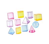 RCGOFOLLOW Les Ensembles de Blocs de Formes géométriques translucides sont des Outils d'apprentissage pour Les passionnés mathématiques et géométrie. L'ensemble 12 modèles géométriques