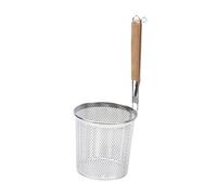 RCGOFOLLOW Panier à friture multifonctionnel en acier inoxydable, écumoire à nouilles, indispensable en cuisine, Argent, 16 cm
