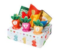 RCGOFOLLOW Peluche Interactive en Forme de Carotte Qui stimule Les Tout-Petits grâce à Deux Modes de Jeu favorisant la Coordination œil-Main. Peluche sensorielle à Tirer pour Les Tout-Petits. Boîte