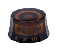 RCGOFOLLOW Potentiomètre de basse avec capuchon en forme de dodécagone, pour le réglage du volume des guitares électriques. Installation facile. Boutons contrôle la, Brun clair, 25.08 mm