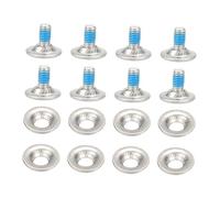 RCGOFOLLOW Vis de Fixation de Snowboard - Kit visserie Premium en Acier Inoxydable Comprenant 8 vis et 8 rondelles pour Un Maintien Optimal - Pièces Rechange pour Sports Outdoor en Acier Inoxydable