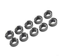 RCGT1003MO-AK H01 Insert indexable en carbure pour fraisage CNC - 10 pièces de lame de coupe ronde, argent, norme ISO, optimisée pour l'aluminium et sans fer