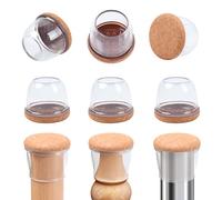 RCHYFEED 30-40mm Protecteurs de Sol en Silicone avec Feutre, 24 Embouts pour Pieds de Chaise en Caoutchouc, Élastique Protection Pied de Chaise Transparent, Couvre-Jambes de Meuble, Patins en Feutre