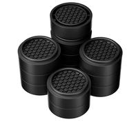 RCHYFEED Lot de 12 rehausseurs de meubles réglables ronds de 2,5 cm, rehausseurs de lit en caoutchouc antidérapant robuste, empilables, pour machine à laver, crée un canapé supplémentaire de 2,5 cm,