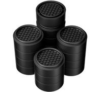 RCHYFEED Lot de 16 rehausseurs de meubles réglables ronds de 2,5 cm, rehausseurs de lit en caoutchouc antidérapant robuste, empilables, pour machine à laver, crée un canapé supplémentaire de 2,5 cm,