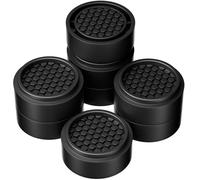 RCHYFEED Lot de 8 rehausseurs de meubles réglables ronds de 2,5 cm, rehausseurs de lit en caoutchouc antidérapant robuste, empilables, pour machine à laver, crée un canapé supplémentaire de 2,5 cm,