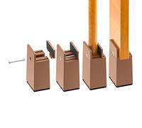 RCHYFEED Rehausseur Pieds de Lit Reglable de 4 pouces, Rehausseurs de Meubles Robuste de 10cm, pour Épaisseur de Pied du Lit 0 à 1,5 pouces, Hauteur de Lit, Canapé, Bureau, Armoire, Support de 2000 KG