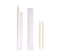 RCIUJEL Cure-dents emballés individuellement - avec double extrémité - Convient pour salle à manger, banquet, événement, salle à manger (1000, 6,5 cm)