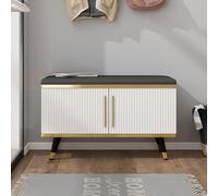 RCJCQSR Banc à chaussures, banc à chaussures de couloir, étagère à chaussures, meuble de rangement à chaussures en bois avec siège coussin doux pour couloir entrée (couleur : E)