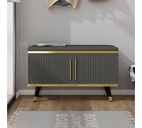 RCJCQSR Banc à chaussures, banc à chaussures de couloir, meuble de rangement à chaussures en bois avec siège coussin doux pour couloir entrée (couleur : A)