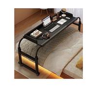RCJCQSR Bureau Informatique Table De Lit Canapé Petit Bureau, Bureau Gaming, Table Roulante De Lit Canapé pour Ordinateur Portable Hauteur Table avec 4 roulettes(Color:Noir)