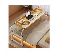 RCJCQSR Bureau Informatique Table De Lit Canapé Petit Bureau, Bureau Gaming, Table Roulante De Lit Canapé pour Ordinateur Portable Hauteur Table avec 4 roulettes(Color:Marron)