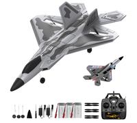 RCkuler Avions RC pour adultes, 4 canaux RTF F22 Raptor télécommande avion avec lumière LED, gyroscope 6 axes, 3 modes de vol, acrobatie acrobatique à une touche, convient pour l'extérieur et cadeaux