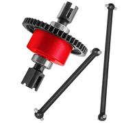RCMYou 50T Centre Diff&Center Drive Axes de mise à niveau pour Arrma 1/8 Typhon 6S, différentiel central et arbre de transmission central Hopups, rouge
