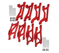 RCMYou Bras de suspension en aluminium pour Traxxas WideMaxx 1/10, bras de suspension supérieurs et kits de suspension inférieurs pour modèle # 89086-4, remplace # 8995X (rouge)
