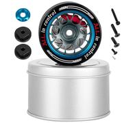 RCMYou Télécommande de volant télécommandée pour Sanwa MT4 MT5 M12 M17/Flysky Noble NB4/Futaba 4PX 7PX 10PX/Wfly X9, volant RC en aluminium, bleu marine