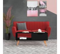 RCODSSK Table basse noire 100 x 49 cm en matériau dérivé du bois avec une hauteur de 43 cm et une épaisseur de plateau de table de 5