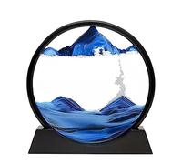 RCQD Sablier Decoratif Cadre Sable Mouvant 3D art du en mouvement Peinture de Qui Coule Convient pour Kits de pour Enfants Cadeaux (Bleu,12")