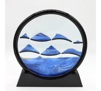 RCQD Sablier Decoratif Cadre Sable Mouvant 3D art du en mouvement Peinture de Qui Coule Convient pour Kits de pour Enfants Cadeaux (bleu,7",Niveau 3)