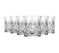 RCR 25935020006 Melodia Luxion Crystal Lot de 6 Verres à Whisky, Verres à Boire en Cristal, Ensemble de Verres à Whiskey, Gobelets Transparents pour Bourbon et Eau, Passe au Lave-Vaisselle, 230 ml