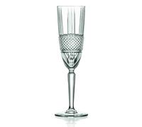 RCR 26968020006 Brillante Luxion Crystal Lot de 6 Verres à Champagne, Flûtes à Champagne en Cristal, 190 ml, Compatibles Lave-Vaisselle, Verres de Boissons pour la Maison, Les Restaurants, Les Fêtes