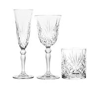 Rcr 735112 Lot de 12 verres et 6 verres, verre, transparent, 270 ml