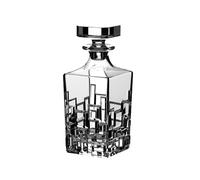 RCR Carafe à whisky Etna 75 cl en verre transparent avec bouchon bas