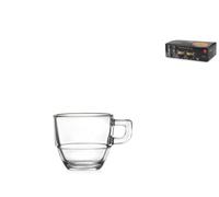 RCR Lot De 6 Tasses À Espresso Empilables En Verre Cl. 8 Transparent