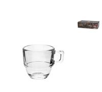 RCR Lot De 6 Tasses Moka En Verre 12 Cl Transparent