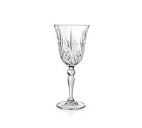 RCR Melodia Verres à Pied Eau, CL 27, Verre, Transparent, 9 x 9 x 20 cm