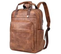 Rcrirth Sac à dos pour ordinateur portable en cuir synthétique pour femme pour voyage | Sac à dos pour ordinateur portable de 15,6 pouces pour le travail, l'université, l'école - Sac d'ordinateur de