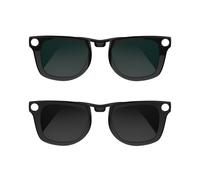 RCstyle Compatible avec les lunettes intelligentes Ray-Ban Meta Wayfarer (standard) avec clip à changement de couleur 50-22, taille M (vert foncé, noir)