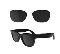 RCstyle Compatible avec les lunettes intelligentes Ray-Ban Meta Wayfarer (standard) avec verres remplaçables pour homme et femme 53-22, taille L noir, Noir/blanc