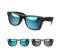 RCstyle Lot de 4 clips polarisés compatibles avec les lunettes intelligentes Ray-Ban Meta Wayfarer RW4008 Taille L 53-22, Regular 2Pcs Gray+Blue