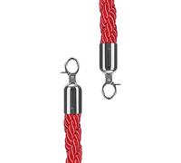 RCSTYNUK Barrière de Corde pour cônes de signalisation/barrière de stationnement, 2 poteaux délinéateurs Suspendus avec Crochets polis, 5 Couleurs au Choix