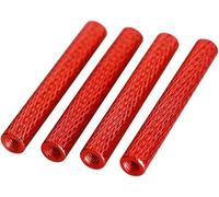 RCsupplier Lot de 100 entretoises M2 x 25 OD = 4 mm en aluminium pour drone RC Quadcopter (M2 x 25 OD = 4 mm, rouge, 100)