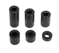Rcsupplier Lot de 100 entretoises rondes en aluminium noires OD6 x ID3 x H2 mm, entretoises rondes non filetées pour voiture RC/voiture de course/FPV/drone/Simracing, etc. (OD6 x ID3 x H2 mm, noir