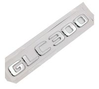 RCTGPGJAC Autocollant de Voiture for Lettres et Chiffres d'emblème arrière de Voiture, Compatible for Mercedes Benz GLC300 GLC 300, Argent chromé/Noir Mat(Silver-Flat)