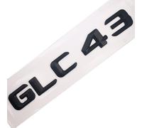 RCTGPGJAC Autocollant de Voiture for Lettres et Chiffres d'emblème arrière de Voiture, Compatible for Mercedes Benz GLC 43 GLC43, Argent chromé/Noir Mat(Matte Black-Sharp)